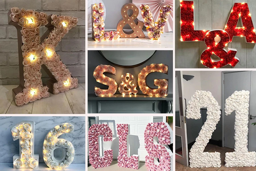 floral numbers or letters
