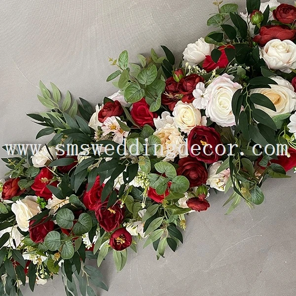 artificial flower row decor