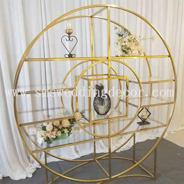 gold wedding arch circle