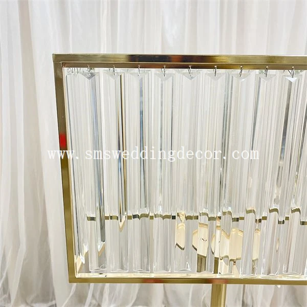 gold rectangle flower stand