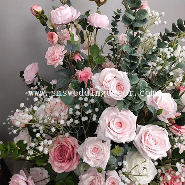 pink rose centerpieces
