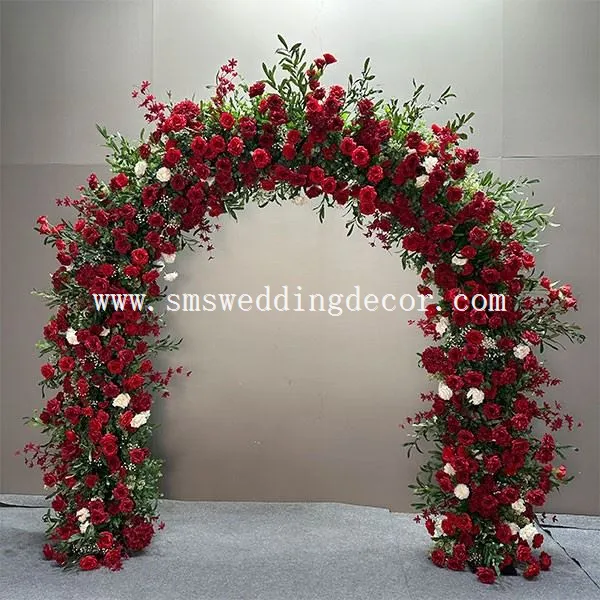 red rose wedding arch