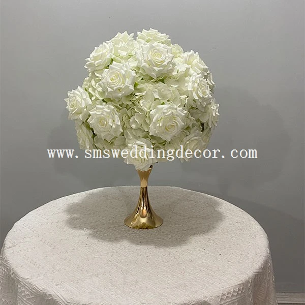 faux floral spheres